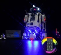 cooldac LED apgaismojuma komplekts, saderīgs ar Lego Star Wars R2-D2, LED apgaismojuma komplekts, saderīgs ar Lego R2-D2 Droid, saderīgs ar Lego 75379 R2-D2 (tikai gaismas, bez modeļiem)