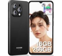 DOOGEE N55 Pro (16GB + 256GB) Android 14 viedtālrunis bez līguma 6,56 collu HD+ 90Hz mobilais tālrunis lēts, 5180 mAh 13MP + 8MP kamera Octa Core Dual SIM 4G Simlock-free Mobilie telefoni Sejas noteikšana