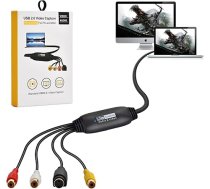 Amtake VHS uz USB 2.0 Video Grabber, VHS digitalizācijas ierīces pārveidotājs Audio video uztveršanas karte, vecs VHS Mini DV Hi8 DVD VCR uz digitālo pārveidotājs Mac, Windows 2000, XP, WIN7/8/10/11, Vista
