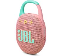 JBL Clip 5 rozā krāsā - pārnēsājams Bluetooth skaļrunis Pro Sound, dziļi basi un atskaņošanas laika palielināšanas funkcija - ūdens un putekļu izturīgs - 12 stundu darbības laiks