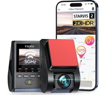 VIOFO Dashcam A119 Mini 2, priekšējā 2.7K 5GHz Wi-Fi, 2K 60fps/HDR 30fps balss vadība, STARVIS 2 uzlabota nakts redzamība, 1,5 collu LCD ekrāns, slēpta autokamera, GPS auto kamera, 24 stundu autostāvvietas režīms, balss izeja