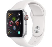 Apple Watch Series 4 40mm (GPS + Cellular) - Alumīnija siksniņa, sudraba, zilā krāsā, gaiši zilā sporta aproce (Bendra)