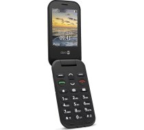 Doro 6040 atbloķēts 2G Dual SIM klamshell lielā poga mobilais tālrunis senioriem ar 2,8 collu ekrānu, GPS atrašanās vieta, melns (atjaunots)