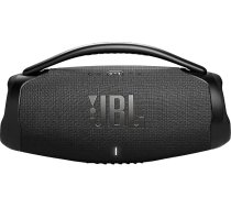 JBL Boombox 3 WiFi un Bluetooth skaļrunis ar 24 stundu akumulatora darbības laiku, ūdens un putekļu izturīgs, melns