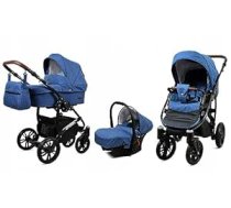 BabyLux® Bambimo 3-in-1 ratiņu komplekts - Optimāls - iesk. Bērnu ratiņi, bagiju sporta sēdeklis, autosēdeklītis - autosēdeklītis - ratu komplekts - kombinēti rati ar pārģērbšanās somu, lietus pārsegu utt.