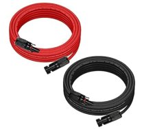 Saules kabeļa pagarinājums 4 mm² 5 m pagarinātāja kabeļa savienojuma kabelis saules spraudnis IP68 ūdensizturīgs saules spraudnis (12AWG/4mm²) (5M)