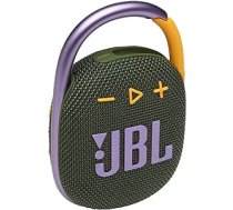 JBL Clip 4 Bluetooth skaļrunis zaļā krāsā, ūdensizturīgs, pārnēsājams mūzikas skaļrunis ar praktisku karabīnu, līdz 10 stundām bezvadu mūzikas straumēšanas ANEB08HRWGRDDT