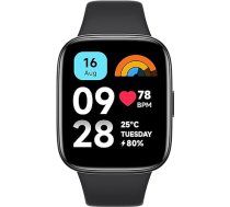 Xiaomi Redmi Watch 3 Active, 1,83 collu LCD displejs, Bluetooth tālruņa zvani, SpO2 un sirdsdarbības monitorēšana, 5 ATM ūdensizturība, 12 dienu akumulatora darbības laiks, 100+ fitnesa režīms, melns