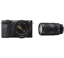 Sony Alpha 6600 APS-C bezspoguļa kamera 18–135 mm f/3,5–5,6 tālummaiņas objektīvs (ātrāks 0 un E 70–350 mm f/4,5–6,3 G OSS APS-C, īpaši telefoto tālummaiņas objektīvs (SEL70350G))