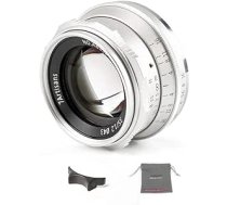 Fabrik Direct 7artisans 35mm F1.2 APS-C Manuelle Fokuslinse Weit Fit für Kompakte Spiegellose Kameras Canon Kamera M1 M2 M3 M5 M6 M10 EOS-M Mount (silber)