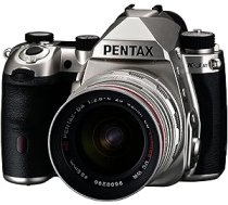 Pentax K-3 Mark III APS-C DSLR kameras korpuss, ieskaitot 20–40 mm WR sudraba krāsu