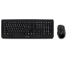 CHERRY DW 5100, kabelloses Tastatur- und Maus-Set, EU-Layout, QWERTY Tastatur, batteriebetrieben, robuste Profi-Tastatur, ergonomische 6-Tasten-Maus, Schwarz ANEB076HW1HTST