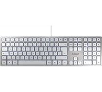 CHERRY KC 6000 plānā tastatūra, sudraba, QWERTY izkārtojums