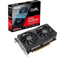 Asus Divas AMD Radeon RX 6500 XT OC Edition spēļu grafikas kartes (AMD Radeon RX6500XT 4GB GDDR6, PCIe 4.0, 1x HDMI 2.1, 1x DisplayPort 1.4a, DUAL-RX6500XT-O4G)