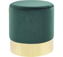 Beliani apaļš polsterējums Pouf Velvet Green Ottoman Seat Pouf Modern Baroque Sophia