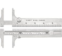 'Starrett 1025 6 bremžu suporti, nerūsējošais tērauds, atsperu stila priede, 0 - 6" diapazons, +/ - 0,003, 0 cm precizitātes izšķirtspēja