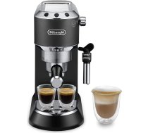 De'Longhi Dedica Style EC 685.BK Espresso filtra turētājs Espresso automāts ar profesionālu piena putu uzgali 15 cm plats 1 litra ūdens tvertne Pilns metāla korpuss E.S.E. spilventiņi Melns