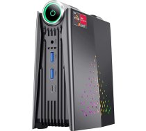 [3 režīmu regulēšana] Mini spēļu dators, RGB apgaismojums AMD Ryzen 5 5600U 16GB DDR4 512GB NVMe SSD Windows 11 Pro AMR5 Mini dators 4K HDMI DP Type-C WiFi 6 BT 5.2 Mazs dators, automātiska ieslēgšanās