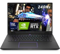 Alienware m16 R2 spēļu klēpjdators, 16 collu QHD+ 240 Hz displejs, Intel Core Ultra 7 procesors 155H, NVIDIA GeForce RTX 4060 grafiskā karte, 16 GB RAM, 1 TB SSD, Windows 11 Home, vācu aizmugures apgaismota tastatūra, melns