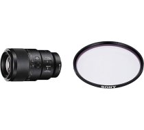 Sony SEL-90M28G G makro objektīvs ar fiksēto fokusa attālumu 90 mm F2.8 pilna formāta melns + Sony VF-62MPAM Carl Zeiss T MC aizsargfiltrs