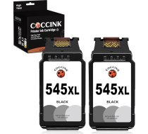 COCCINK PG-545 XL (2 melnas) atjaunotas printeru kasetnes Canon 545XL priekš PIXMA MG2450 MG2455 MG2550 MG2555 TS205 TS305 iP2800 iP2850 iP2850 iP2855 MG2950 MG2955 MX495 TR4500 TR4651