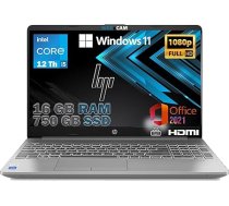 HP i5 250 G7 Notebook 39,6 cm (15,6 collu) displejs, Intel Quad Core i5-8265U 1,6 GHz līdz 3,9 GHz / RAM 4 GB DDR4 / HD 500 GB / VGA INTEL HD 620 / HDMI Dvd Rw Wifi Bluetooth / Windows 10 pro / Open Office 2 Pro 4,6 x 37,6 x 2,4 cm I5/8GB/M.2-480/W10