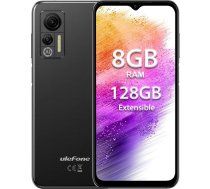 Ulefone Note 14 atbloķēts viedtālrunis Android 12 4GB/64GB + 128GB (SD) 4500mAh 6,52" HD+ kamera 13MP + 5MP 5G WiFi/3 slots/Face ID/GPS/FM 4G Dual SIM - melns