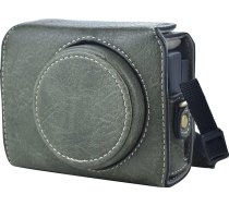 Rieibi ZV1 Case - Vintage PU ādas fotokameras futrālis Sony ZV1 ZV-1 DSLR kamerai - aizsargvāciņš ar siksniņu, zaļš, fotokameras futrālis