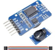 DAOKAI DS3231 reālā laika pulksteņa modulis, I2C precīzijas reālā laika pulksteņa modulis, IIC laika pulksteņa atmiņas modulis 3,3 V - 5 V 2 kalendāra trauksmes signāli ar Dupont kabeli Arduino (Pack of 2)