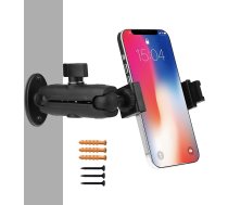 Peastrex mobilā tālruņa sienas stiprinājums ar lodveida galvu un garu roku 360 grādu bāzi 3,5 līdz 7 collu mobilajam tālrunim, iPhone 14 13, Samsung Galaxy/Nexus/HTC/LG u.c. māju, kravas automašīnu, vieglo automobiļu vajadzībām