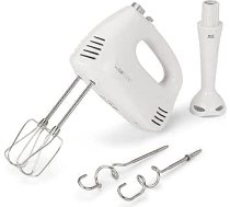 Clatronic® Handmixer | Hand- und Stab- Mixer in Einem | Handrührgerät mit kraftvollem 300 Watt-Motor | Rührgerät mit 5 Geschwindigkeitsstufen | Turbostufe & Auswurftaste | HM 3524