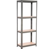 7H SEVEN HOUSE Modulārais plauktu bloks Metāla tērauda MDF Mitrumizturīgs plauktu bloks mājas noliktavai Virtuves birojs 4 regulējami plaukti Max 240kg 60L x 30W x 148H (cm) Pelēks