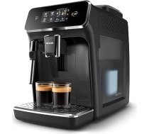 PHILIPS EP2224 / 40 kafijas pupiņu espresso automāts ar dzirnaviņu, 12 pozīcijas, 3 temperatūras, 1,8 L ūdens tvertne, 275 g, pupiņu tvertne, melns