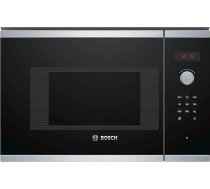 BOSCH BFL523MS0 Iebūvējamās mikroviļņu krāsns ietilpība 20 litri Jauda 800 W Krāsa melna/nezaudēta tērauda