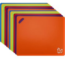 FUNSUEI 12 gabali 30 x 38 cm elastīgas plastmasas kapāšanas dēļu paklāji, krāsains elastīgs kapāšanas dēļu komplekts, īpaši biezs kapāšanas dēļu komplekts ar caurumiem, lieli plastmasas pārtikas griešanas dēļi