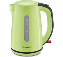 Bosch kabelloser Wasserkocher TWK7506, Abschaltautomatik, Überhitzungsschutz, Kalkfilter, 1,7 L, 2200 W, grün