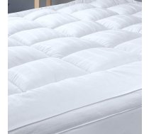 Threads For Bed® matrača pārvalks zem gultas 150 x 200 cm, biezāks matrača pārvalks ērtai gulēšanai, izgatavots no elpojoša kokvilnas auduma; matrača aizsarglīdzeklis pretalerģisks matrača pārvalks, balts