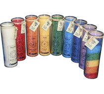 Chakra Palm Light Candle Palmu vaska sveču komplekts ar 12 gabaliem jauktā kastītē (aptuveni 100 stundu degšanas laiks)