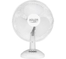 Adler AD 7303 Tischventilator Tragbarer, Klingen Durchmesser 30cm, 3 Geschwindigkeitsstufen, Oszillierend, Ventilator, Klein, Weiß, 70W