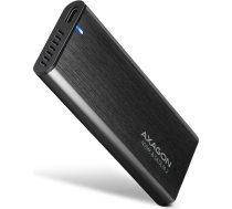 Axagon Eem2-sb2 ārējais alumīnija korpuss bezskrūvju usb-c 3.2 gen 2 - m.2 nvme / sata ssd 30-80mm alu kaste melns + usb-a - usb-c redukcija