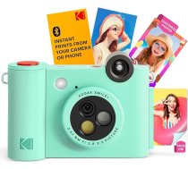 KODAK Smile+ bezvadu digitālā momentkadera ar efekta maiņas objektīvu, 2x3 collu cinka fotoattēlu izdrukas ar pašlīmējošu pamatni, saderīga ar iOS un Android ierīcēm - zaļa krāsā