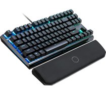 Cooler Master MasterKeys MK730 - Mehāniskā kompakta RGB spēļu tastatūra bez ciparu tastatūras, matēta alumīnija korpuss, noņemams magnētiskais plaukstas balsts, ES izkārtojums, Cherry MX Red