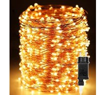 LED Fairy Lights Outdoor Ziemassvētki 200 m 2000 LED Gaismas Vara stieples apgaismojums iekštelpu dekorācijas Ūdensizturīgs ar 8 režīmiem istabai, Ziemassvētkiem, kokiem, dārzam, ballītei, kāzām, svētku dekorēšanai, silti