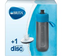 BRITA ūdens filtra pudele zila (600 ml) / Praktiska dzeramā pudele ar ūdens filtru, kas paredzēta ceļošanai, izgatavota no BPA nesaturošas plastmasas / Filtrē, kamēr dzer / Piemērota mazgāt trauku mazgājamā mašīnā