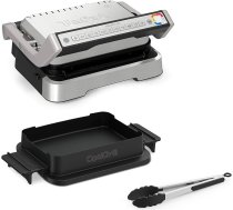 Tefal OptiGrill 4-in-1 kontaktgrils ar cepamo paplāti, atvāžams, galda grils, 9 programmas, gatavošanas līmeņa displejs, elektriskais grils, cepeškrāsns, GC776D10