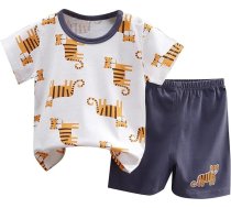 Toddler Boy Summer Gentleman Outfits - Tops ar šortiem bez piedurknēm zēnu T-krekls ar kapuci gadījuma Tracksuit vasaras modes sporta uzvalks krāsu bloķēšanas apģērbu komplekti 1-6 gadiem