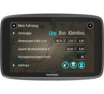 TomTom LKW LKW Navi GO Professional 620 - LKW navigācija un maršruti, pārraudzība ar TomTom Traffic, Karten-Updates Europa, Wi-Fi atjauninājumi, augstas kvalitātes navigācija (vispārēji pieejams)