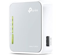 TP-Link TL-MR3020 N300 WLAN Nano mobilais maršrutētājs (300Mbit/s 2,4GHz, portatīvais, 3G/4G maršrutētājs, piekļuves punkts, WISP, karstais punkts, retranslators, tilts, drukas, multivides, FTP serveris), pelēks