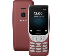 Nokia 8210 visiem operatoriem, 0,05 GB funkciju tālrunis ar 4G savienojumu, lielu displeju, iebūvētu MP3 atskaņotāju, bezvadu FM radio un klasisko čūskas spēli (Dual SIM) (sarkans)