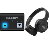 IK Multimedia iRig BlueTurn, melns/balts un JBL Tune 510BT - Bluetooth austiņas uz ausīm melnā krāsā